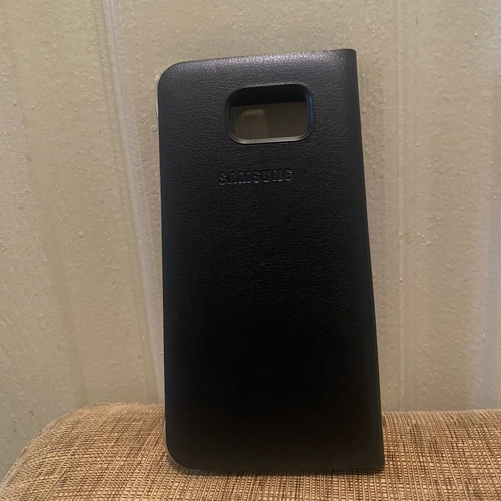 Samsung Galaxy S6 edge S-View Flip Cover Navy BLUE Phone Case